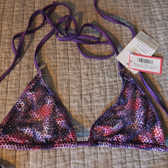 Wicked Weasel Sexy Purple Bikini Set 1 top, 2 bottoms - Picture 2 of 9